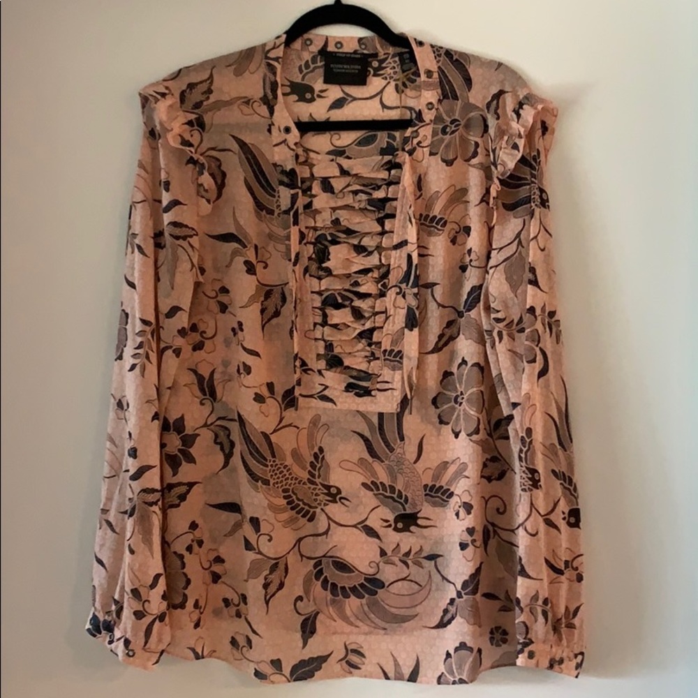Scotch & Soda NWT  pink chiffon blouse